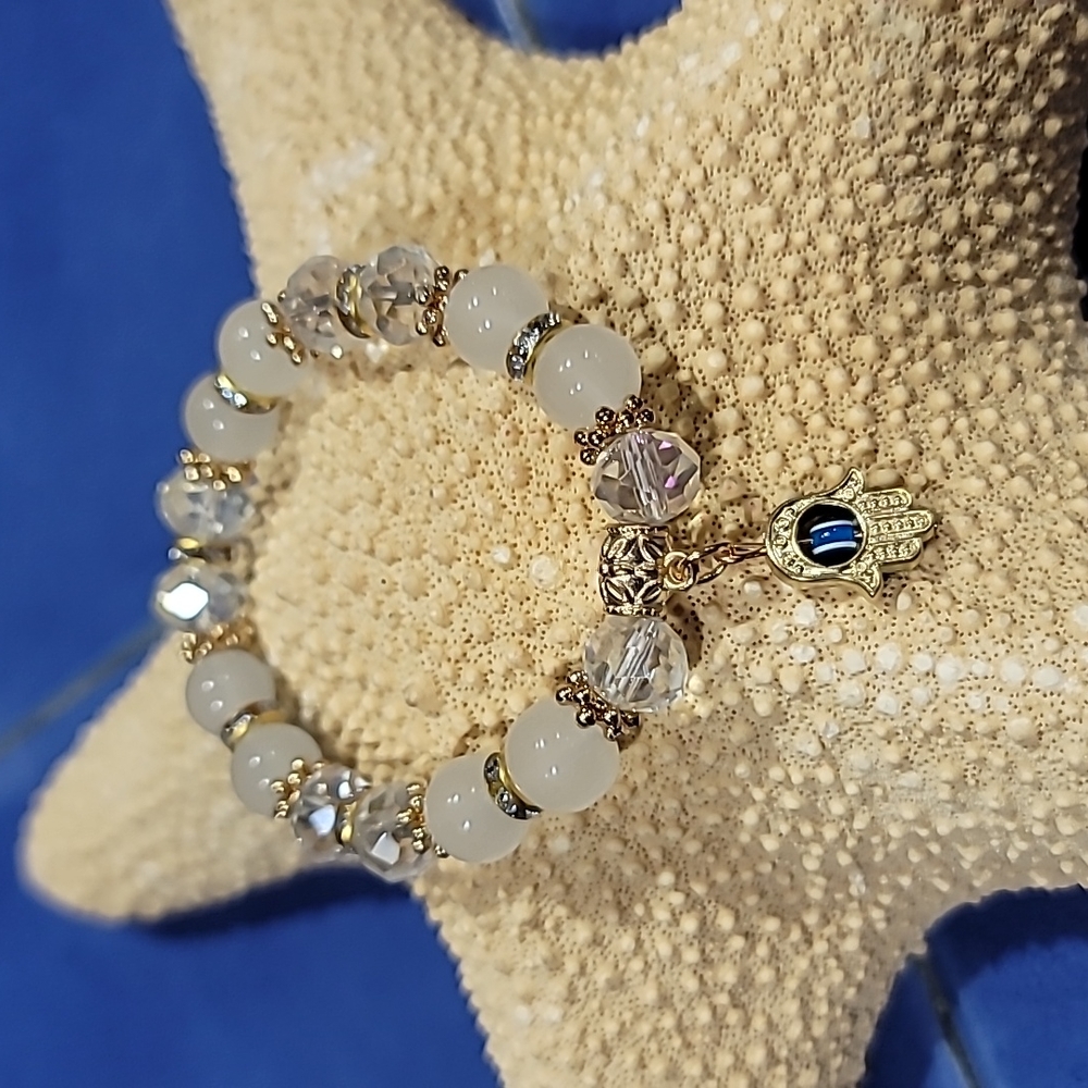 EVIL EYE Hand of God  CRYSTAL BRACELET